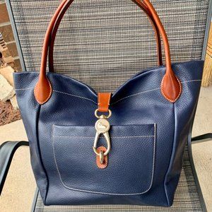 Dooney & Bourke Pebble Grain Leather Logo Lock Tote